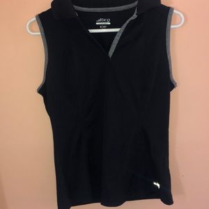 Black collard bc work out top